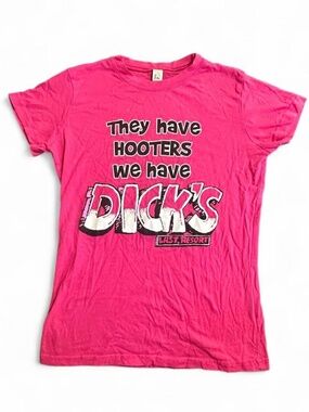 Dick’s Last Resort Pink “They Have Hooters We Have Dick’s” Tee Size Small